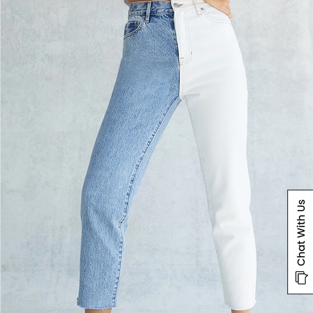 PacSun Blue and White Two Tone Jeans - Size 24